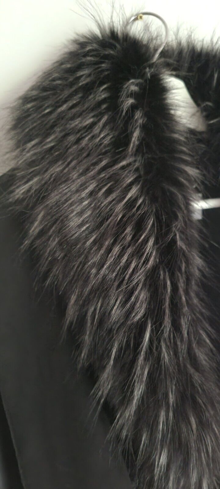 Gorgeous Joseph Ribkoff Women's Black Coat With Detachable Fur Collar Size Large