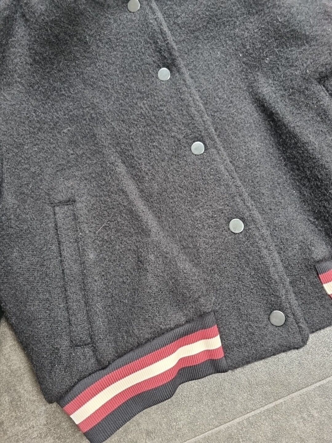 BNWT Ba&sh Women's Black Wool Bomber Jacket & Polyester Skort Set Size 0 /34