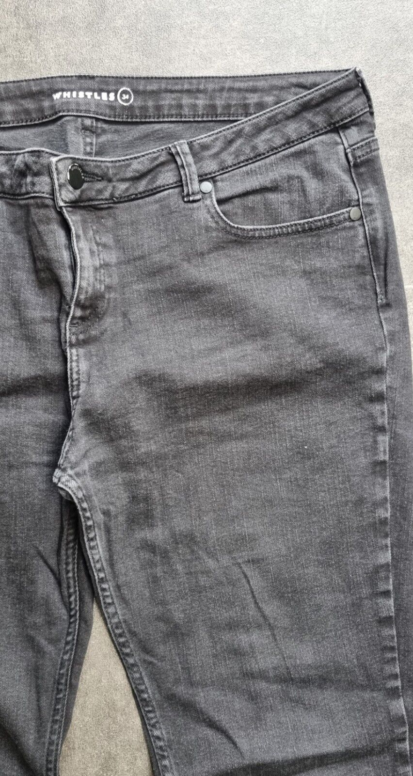 Whistles Women's Black Cropped Jeans Size 34