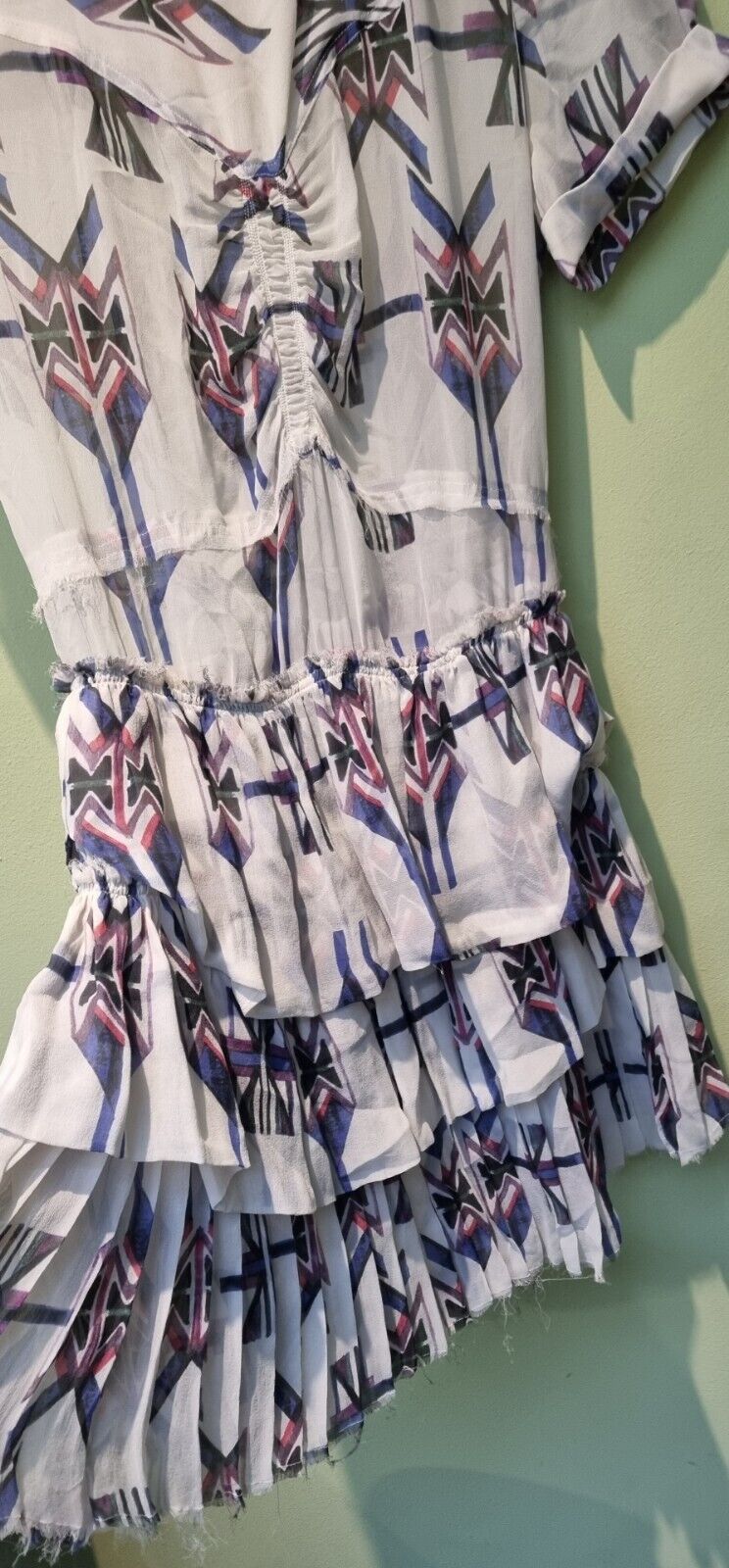 Gorgeous Isabel Marant Women's 100% Silk Tired Dress Size 1