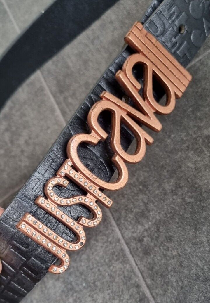 Just Cavalli Women's Belt With Logo Diamanté Detail
