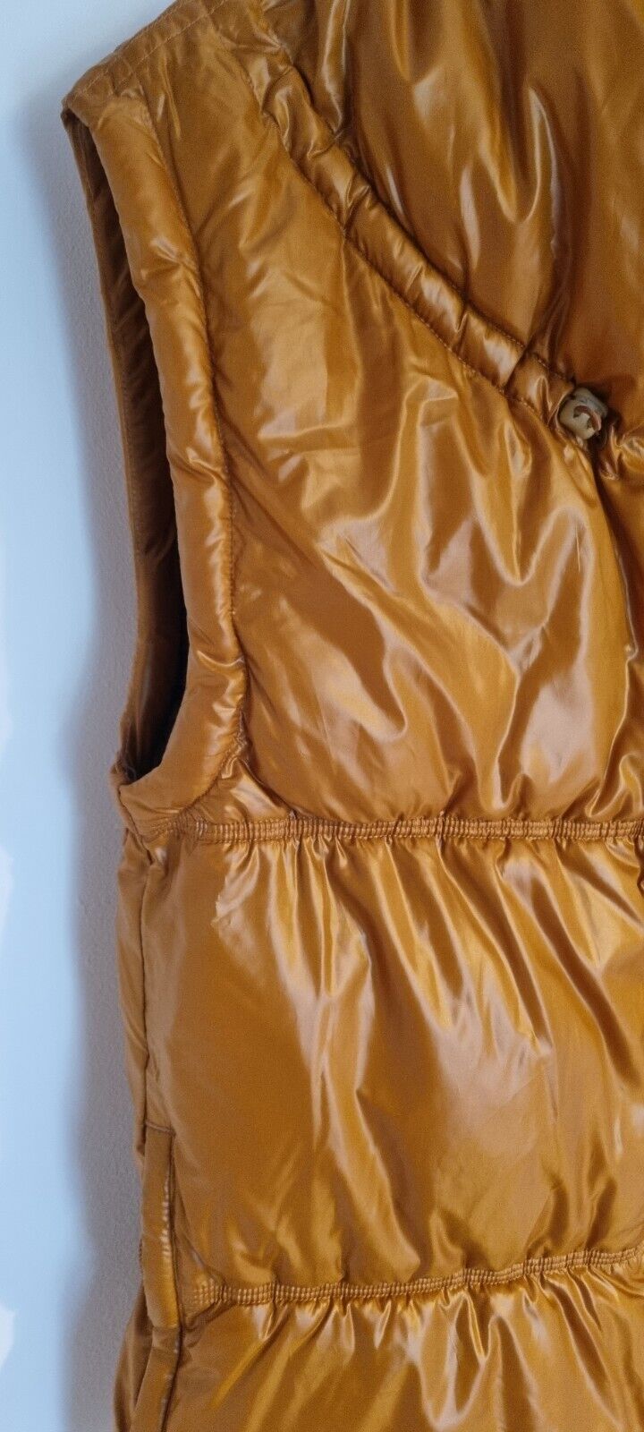 Stella McCartney Adidas Unisex Burnt Orange/ Mustard Puffer Gilet Size XS