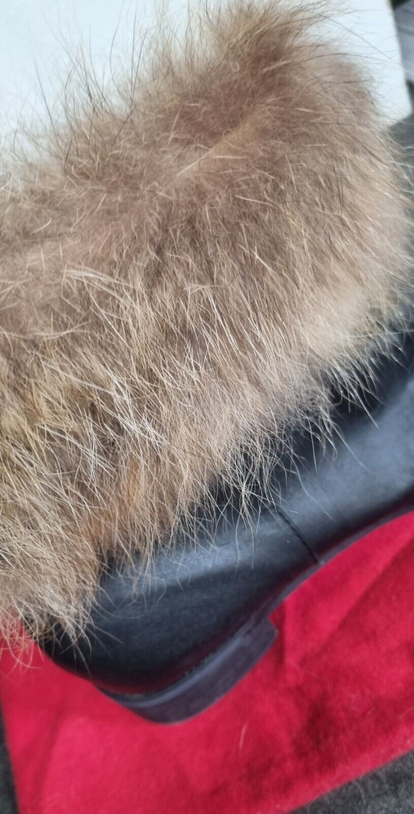 Christian Louboutin Women's Leather And Fur Boots Size 40 With Dust Bag