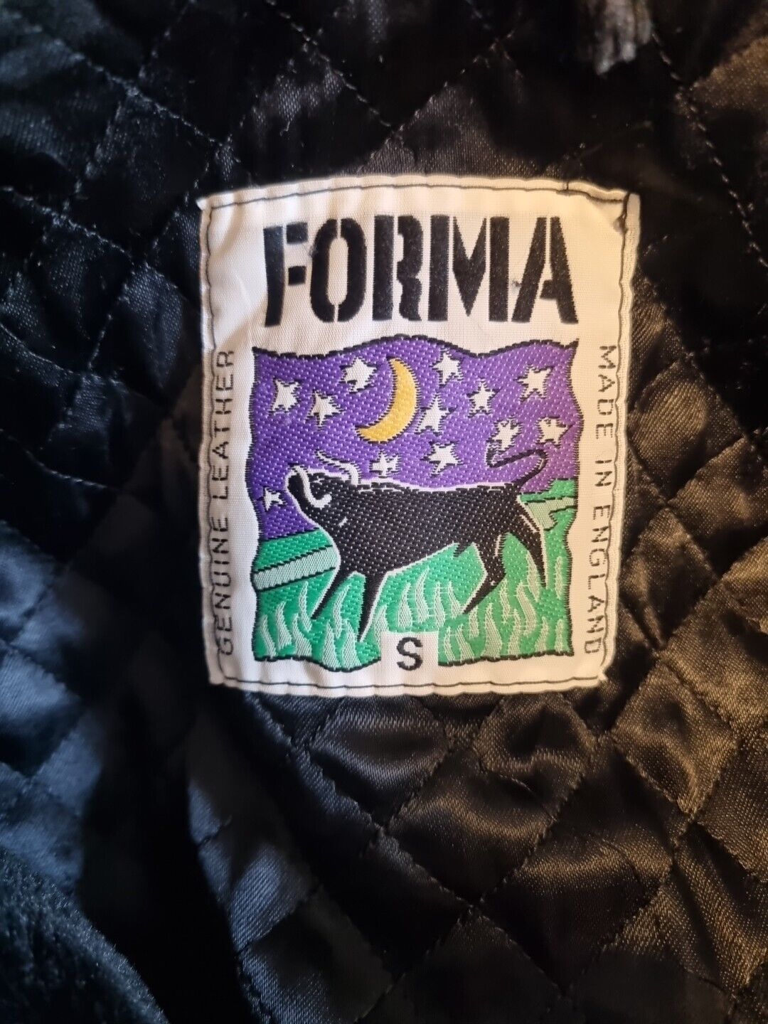 Forma Women's Black Genuine Leather, Fleece Lined Hood Coat Size Small