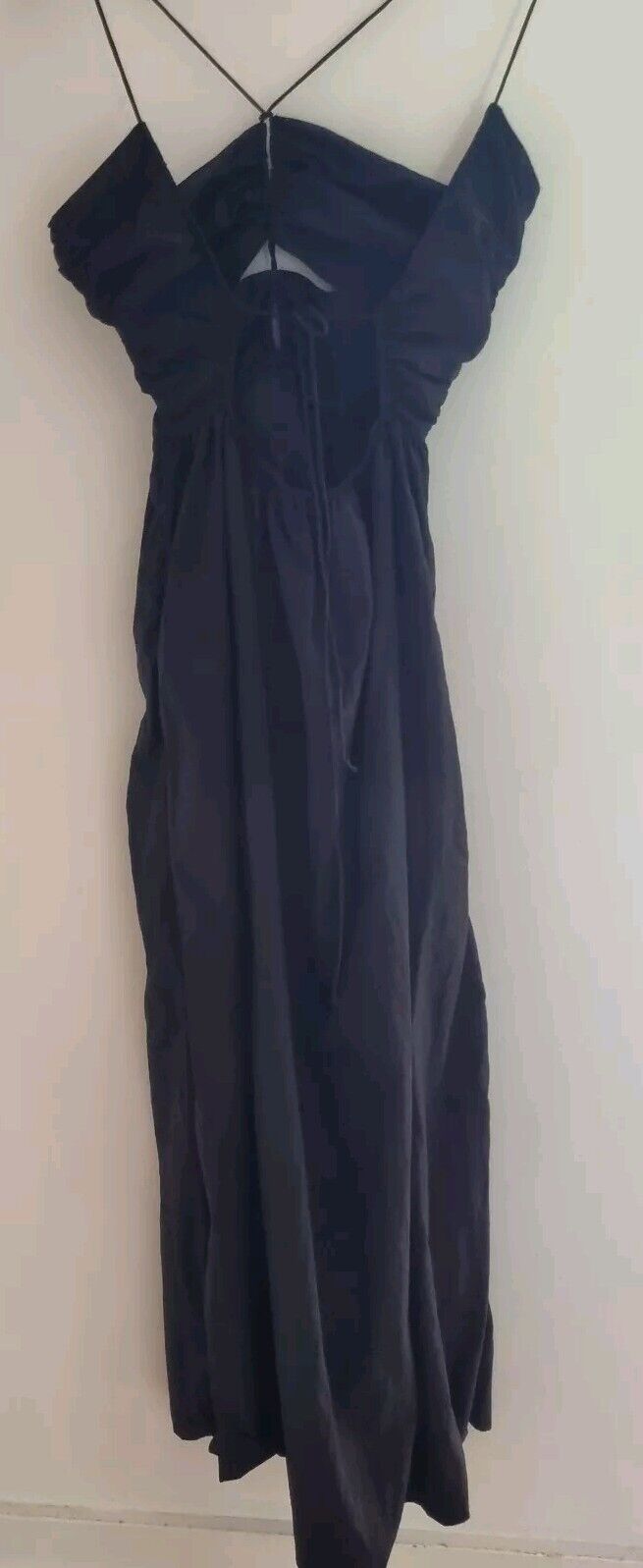 Rails Women's Nylon Black Open Back Dress With Ties Size XXS