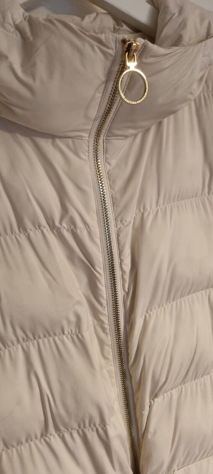 Superb Penny Black Women's Ivory Long Puffer Coat Size 18
