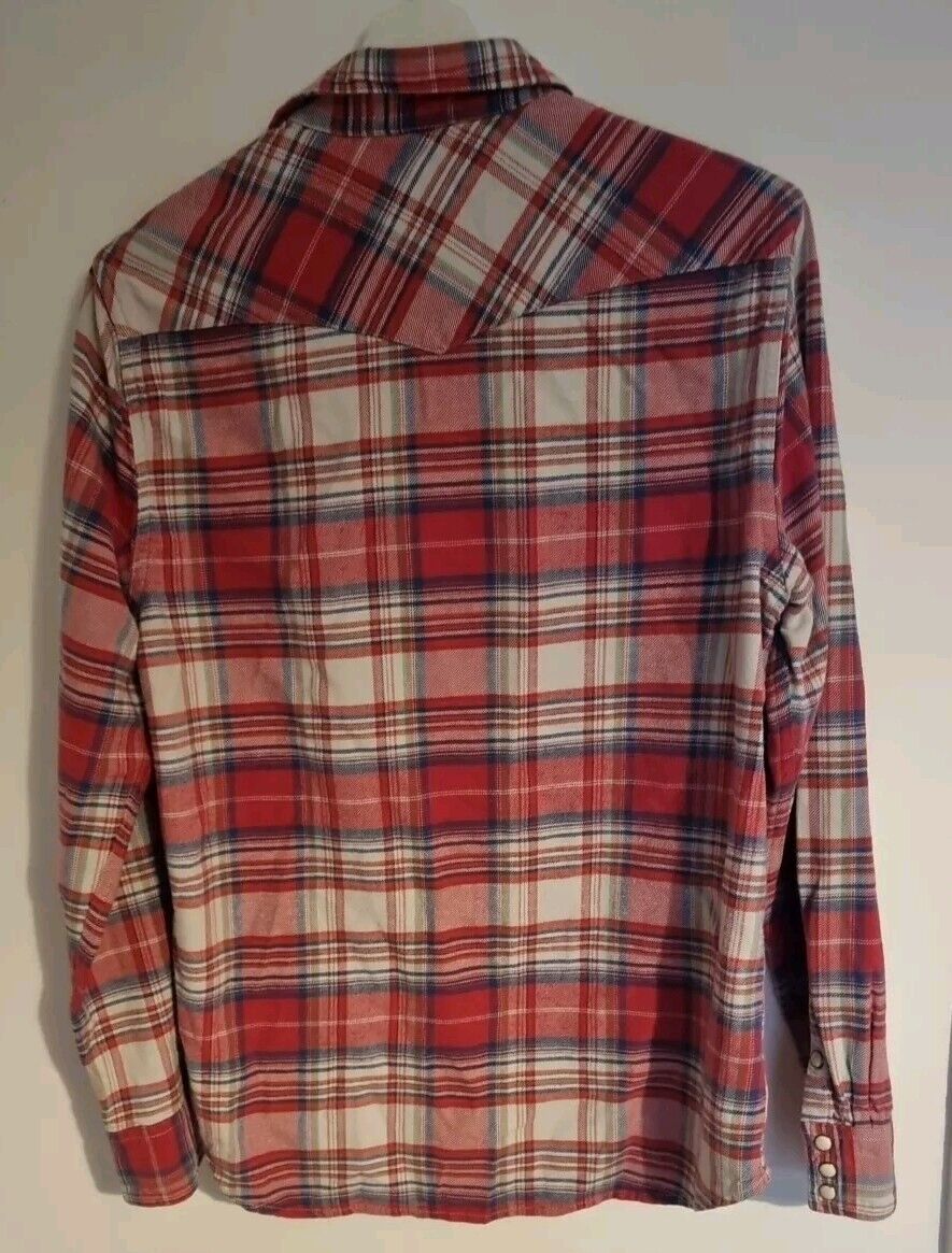 Denim And Supply By Ralph Lauren 100% Cotton Men's Red Checked Shirt Size M