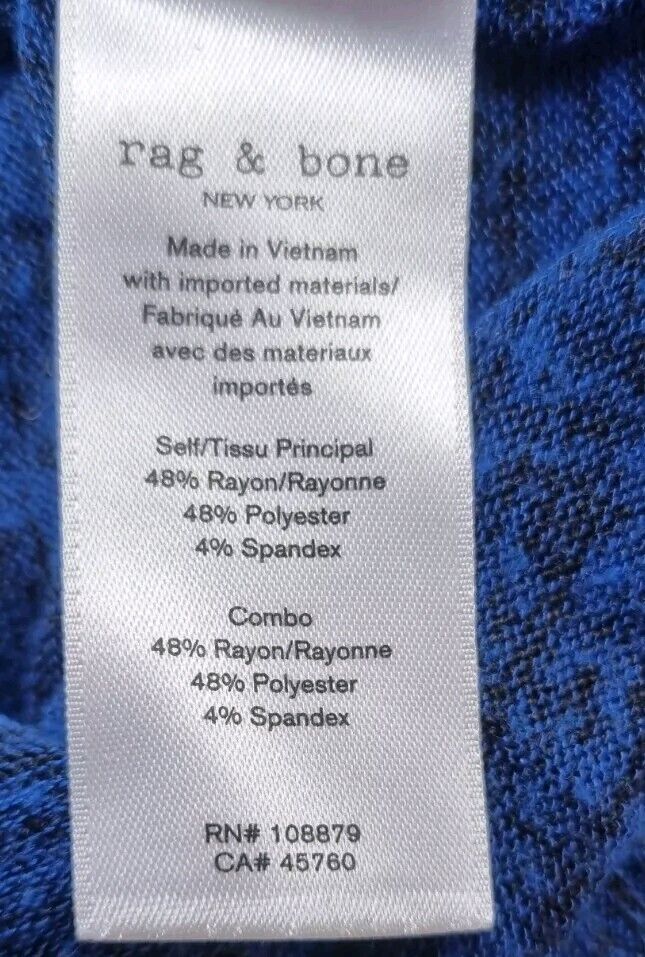 Rag&Bone Women's Blue Lightweight Pullover Jumper Size XXS
