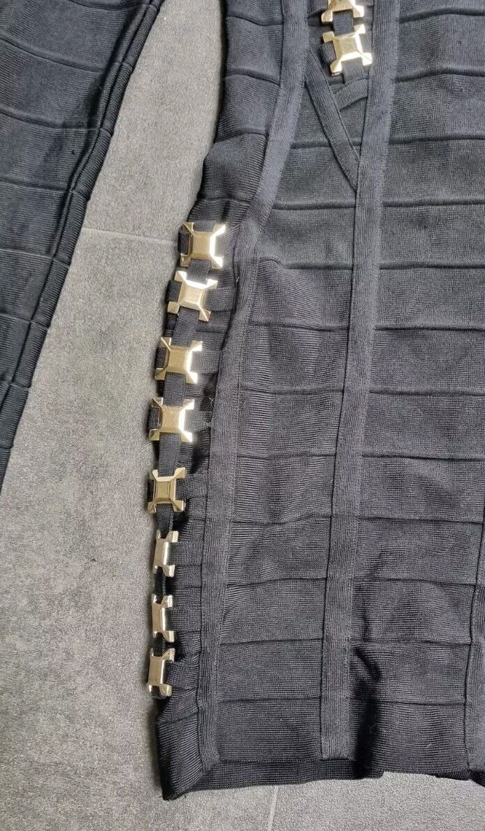 Herve Leger, No Manufacturer Label Women's Black Bodycon Dress Size M