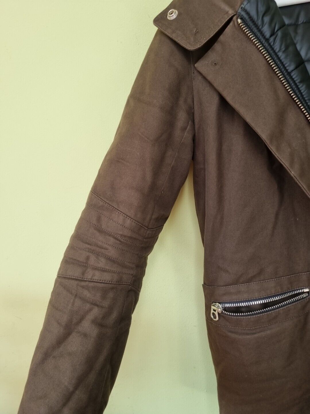 Sandro Women's Brown With Real Fur Lined Hood Coat Jacket Size 1