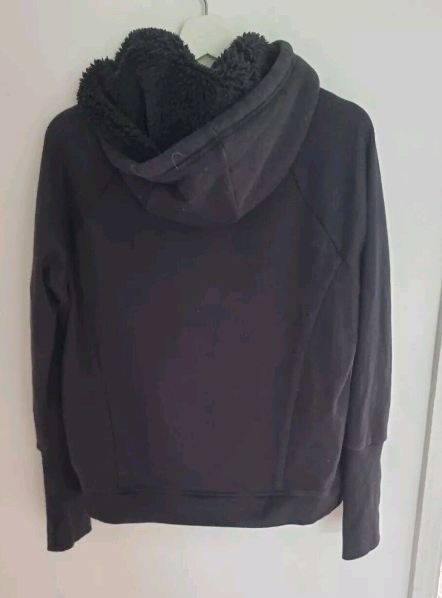 ALO Yoga Women's Activewear Black Hooded, Fleece Lined Hoodie Size Small