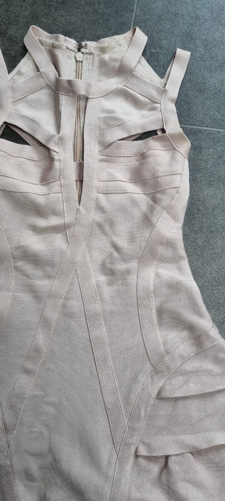 Herve LegerWomen's Nude Bodycon Dress, No Manufacturer Label Size XS