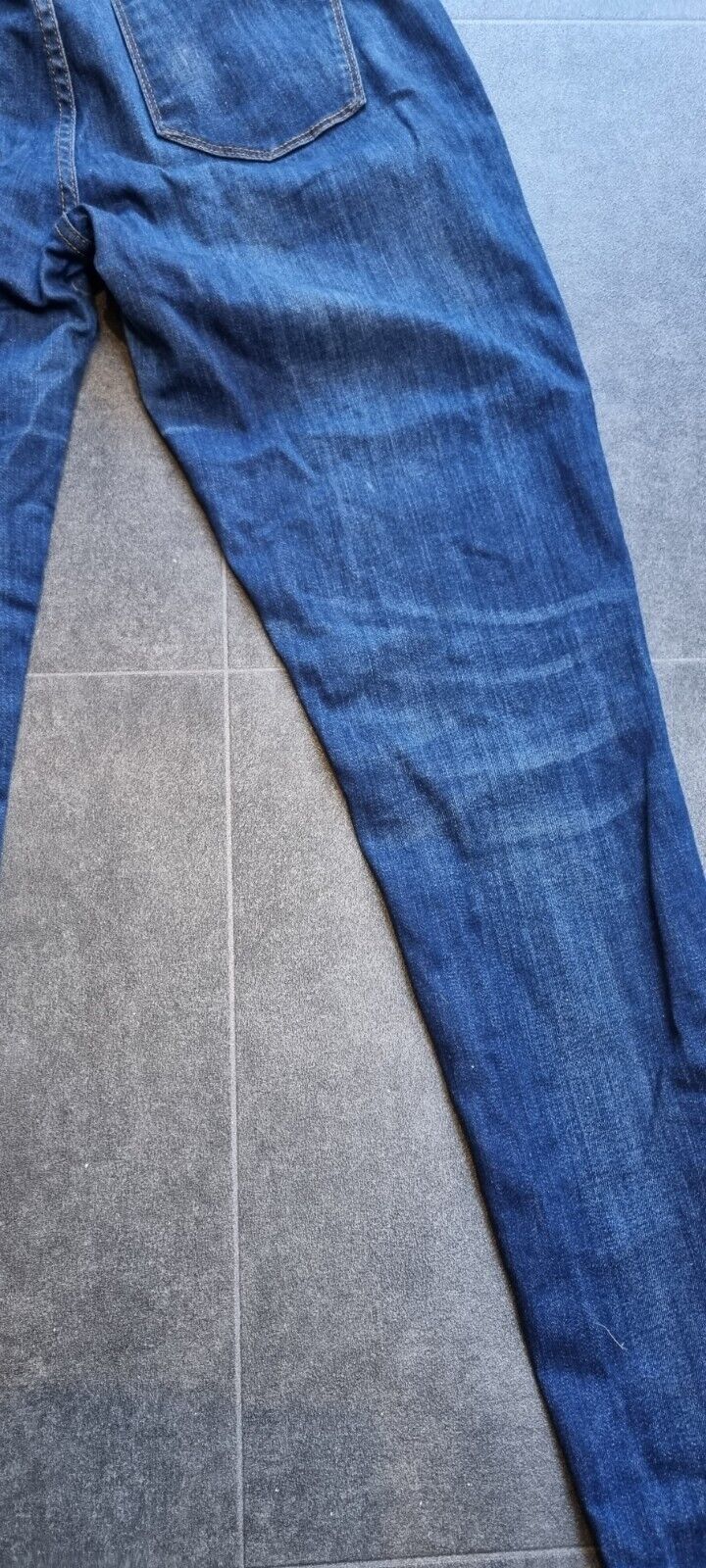 Dolce & Gabbana Women's Blue Ripped Jeans, With Calf & Silver Metal Logo Size 42