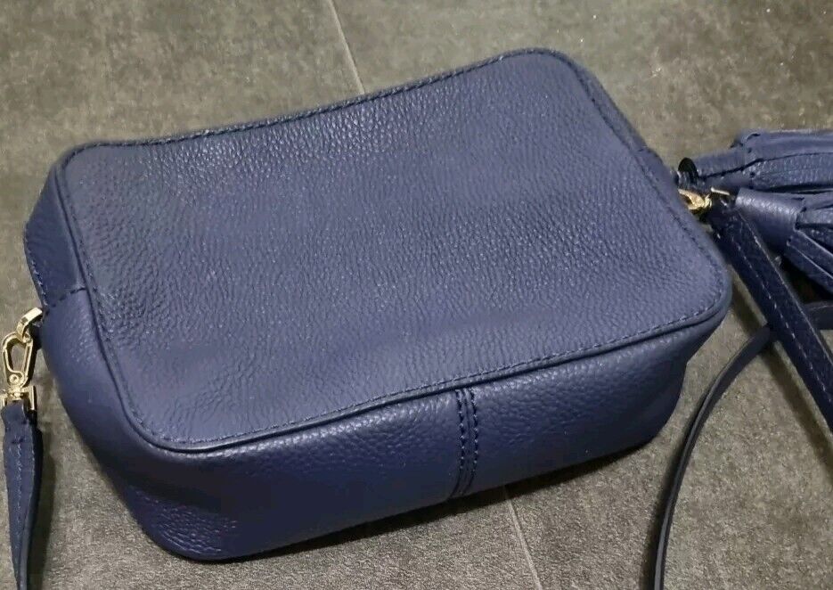 Kate Spade Women's Blue Leather Cross Body Bag With Tassles