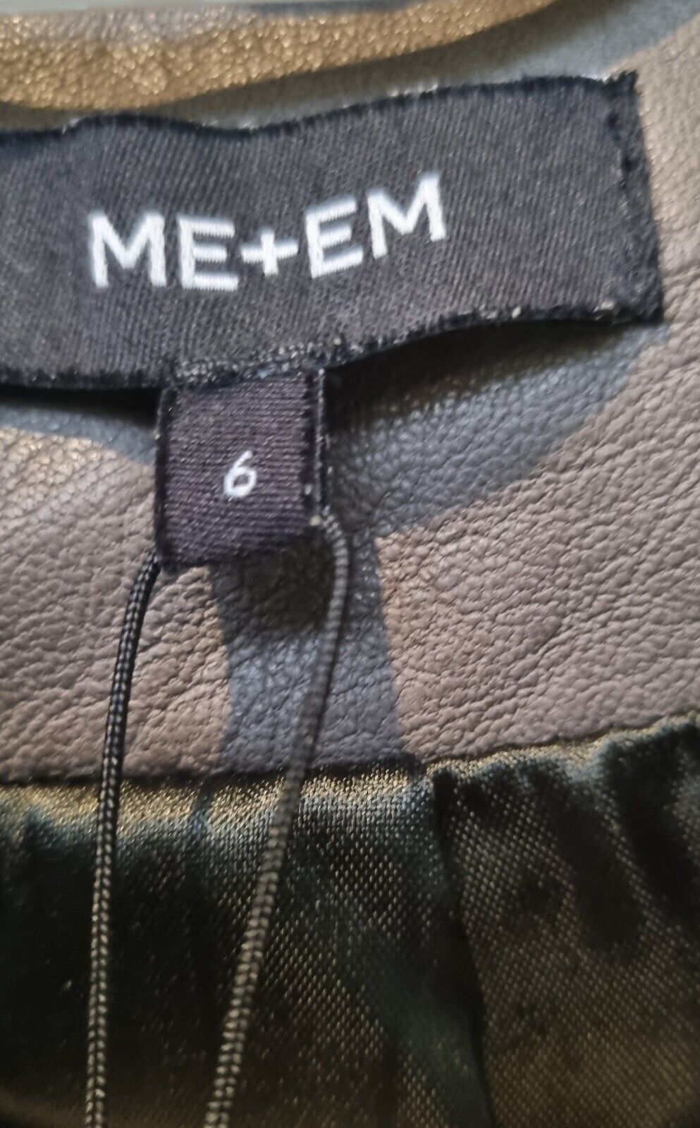 Reduced: Gorgeous BNWT Designer ME+EM Women's Lambs Leather Jacket Size 6
