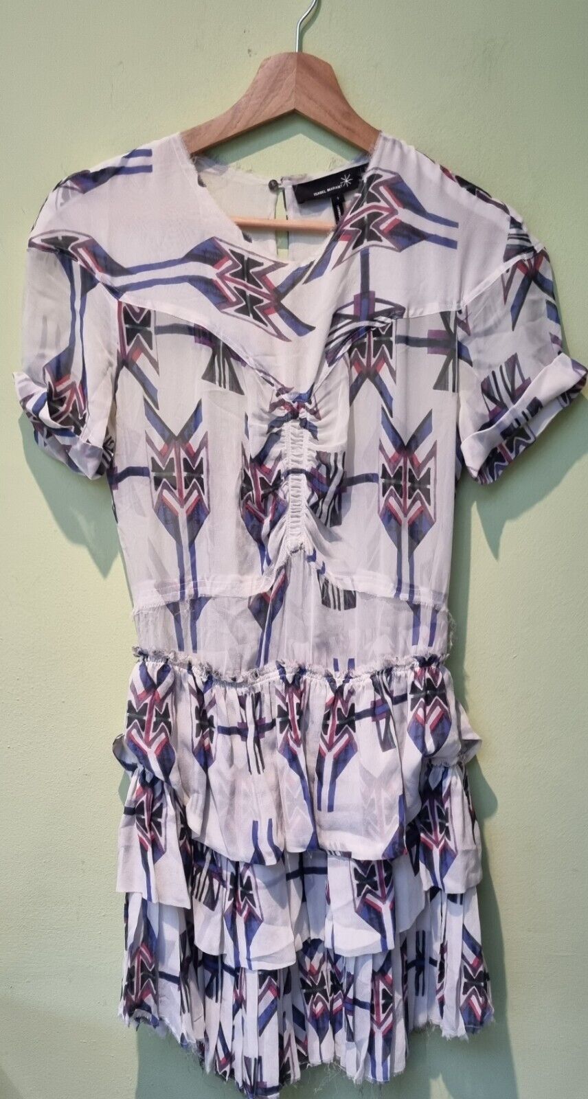Gorgeous Isabel Marant Women's 100% Silk Tired Dress Size 1