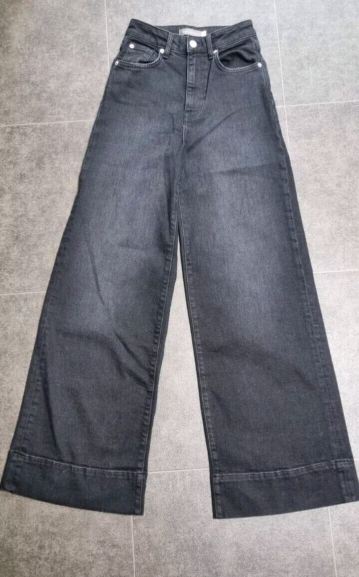 Mint Velvet Women's Black Wide Leg Jeans Size 6R