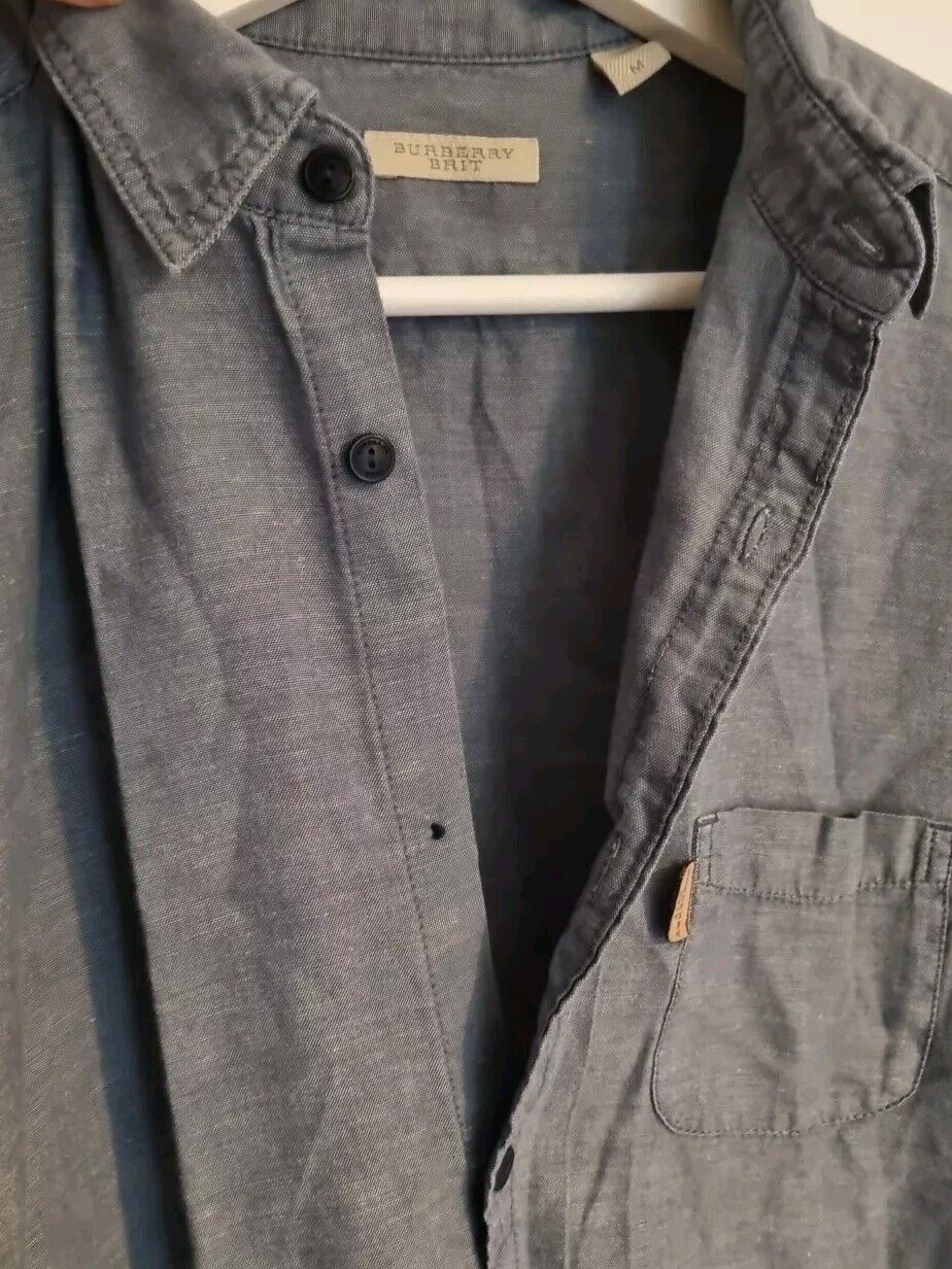 Burberry Brit Men's Blue Cotton Shirt Size M
