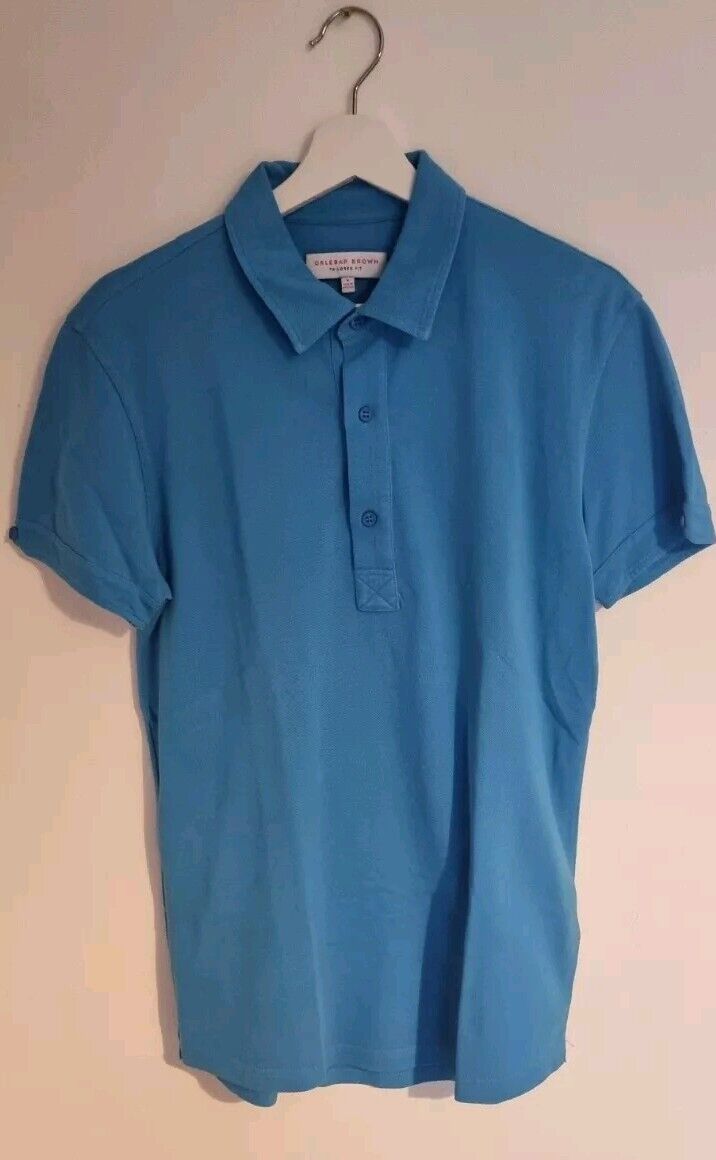 Orlebar Brown Men's Blue Tailored Fit Polo Top Size Medium