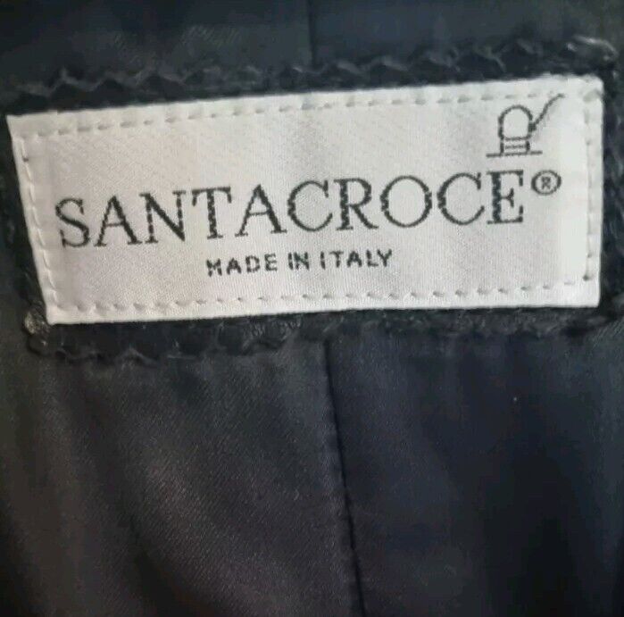 Santacroce, Made In Italy Women's Black Genuine Leather Jacket Size 42