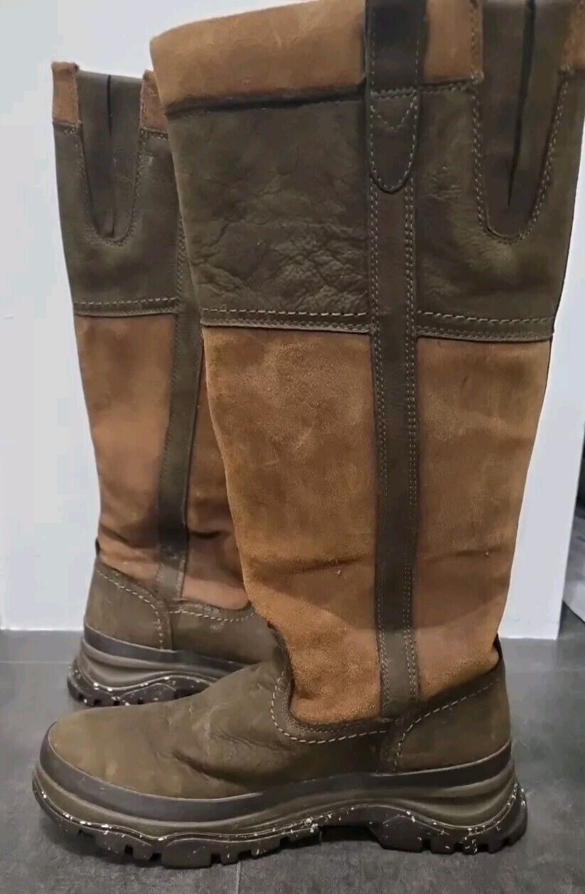 Ariat Women's Brown Suede Leather Knee High Medium Riding Boots Equestrian 6.5
