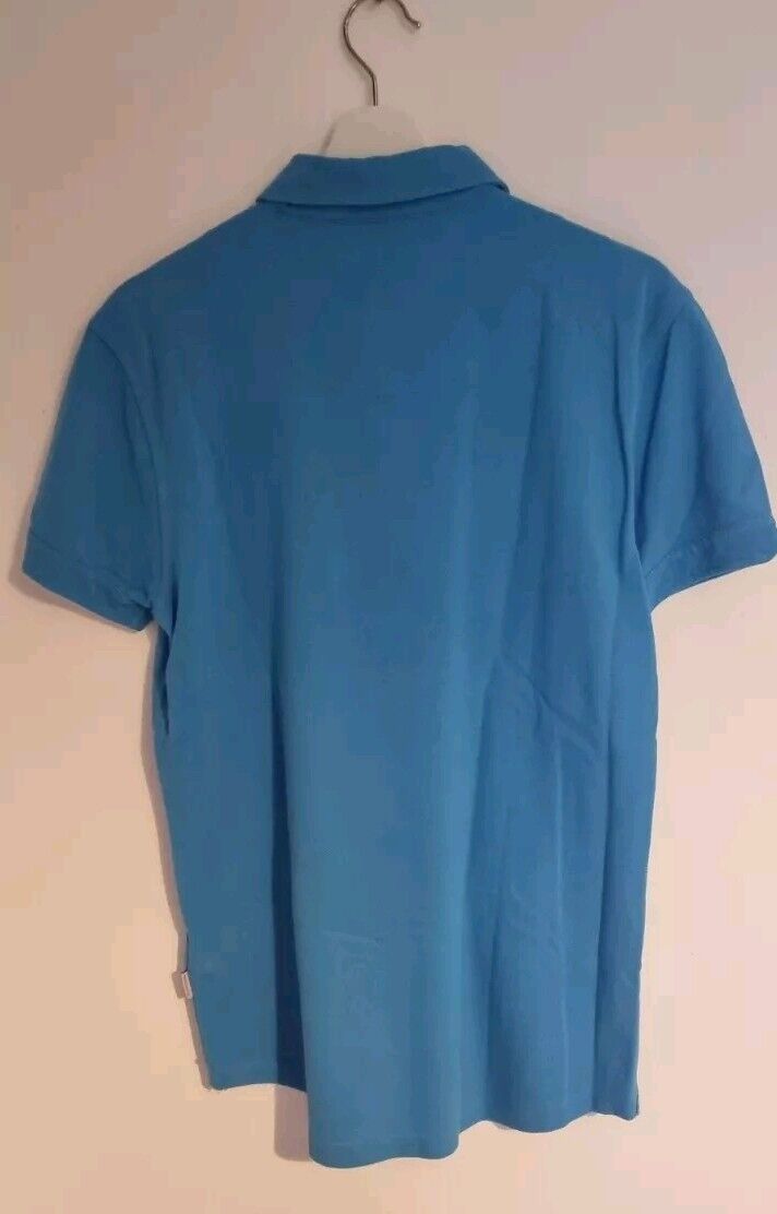 Orlebar Brown Men's Blue Tailored Fit Polo Top Size Medium