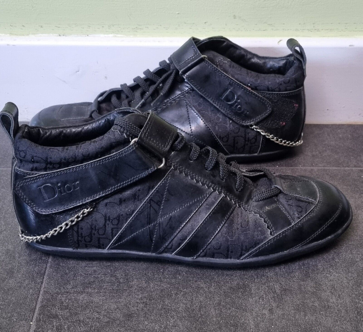 Designer Christian Dior Women's Black Trainers, Shoes Size 39 UK 6