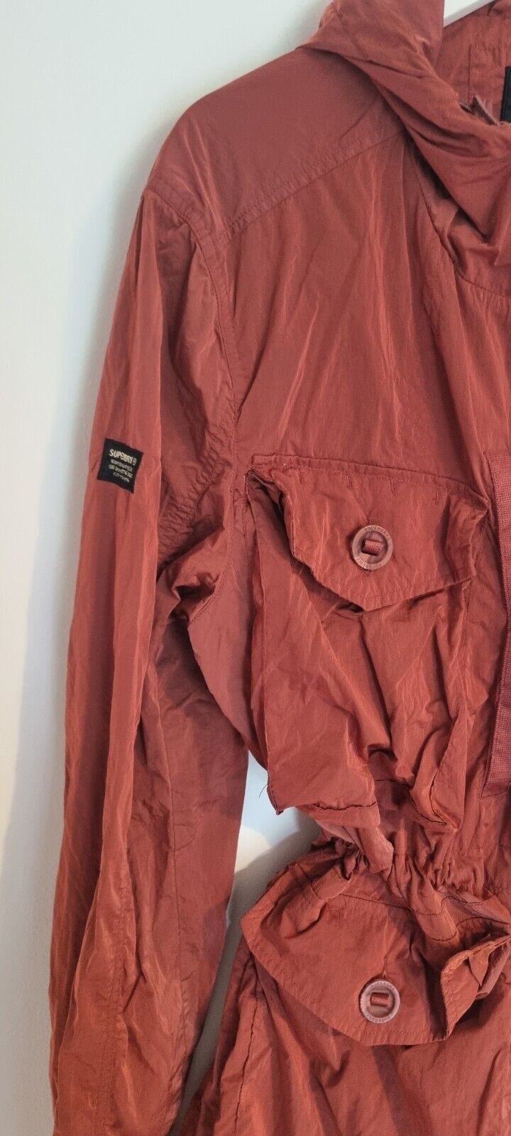 Superdry Women's Rain Jacket, Coat Hooded Size Medium