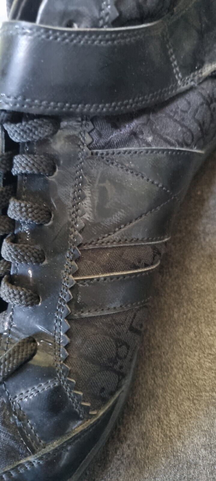 Designer Christian Dior Women's Black Trainers, Shoes Size 39 UK 6