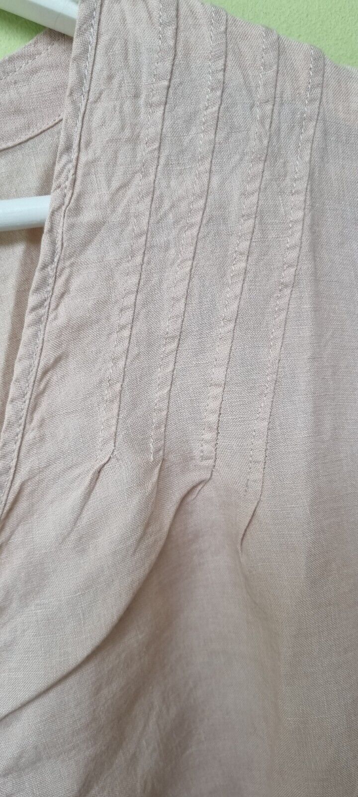 Poetry London Women's 100% Linen Long Pink Dress Size UK 16