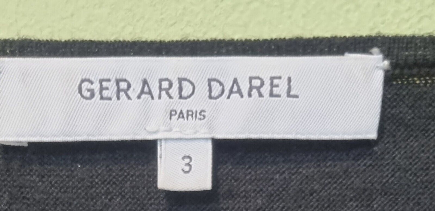 Gerard Darel Women's Black 100% Wool V Neck Pullover. Jumper Size 3