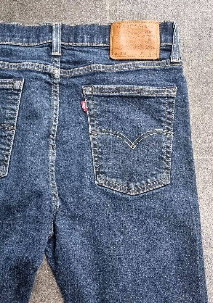 Levis Men's Lot 510 Skinny Strech Jeans Size W34 L34