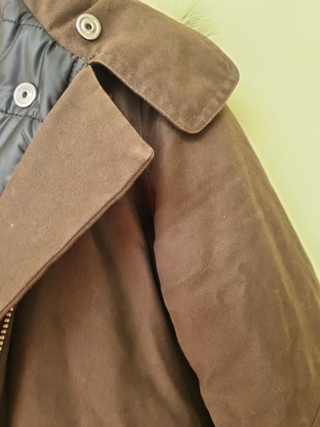 Sandro Women's Brown With Real Fur Lined Hood Coat Jacket Size 1