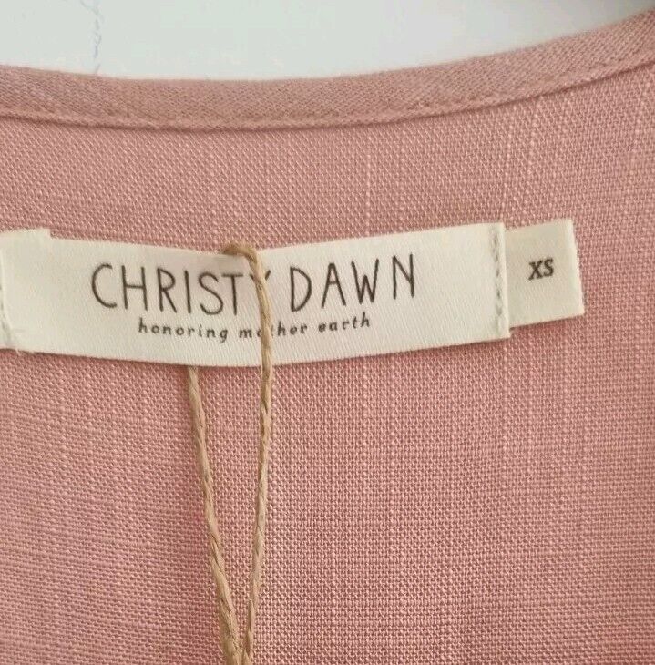 BNWT Christy Dawn Womens Salmon Wrap Over Dress Size XS