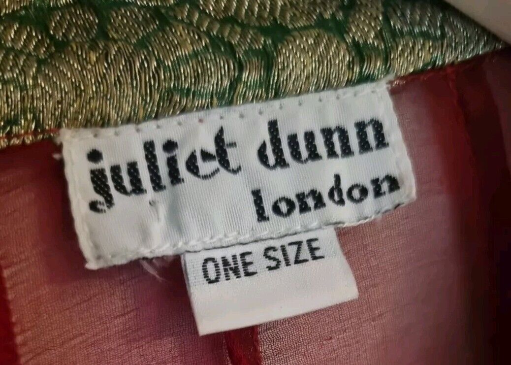 Juliette Dunn Women's Red Sheer 100% Silk Housecoat. One Size