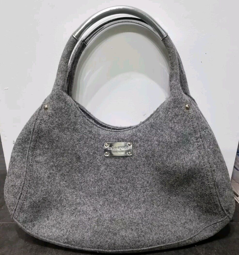 Kate Spade Women's Medium Grey Felt Clutch Bag
