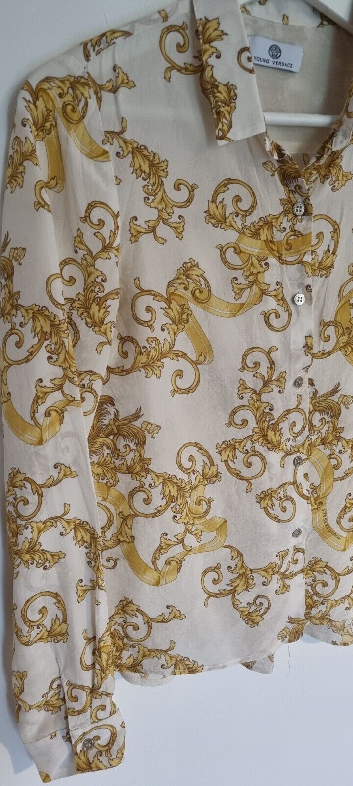 Young Versace Girls 100% Silk Blouse Size Child XXL