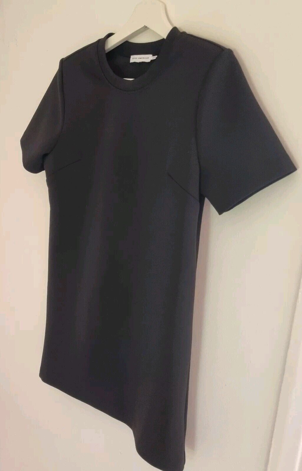 Good American Women's Little Black Dress, Mini Dress With Shoulder Pads Size 0