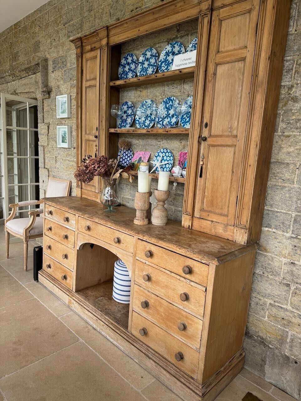 Large Antique Pine Dresser