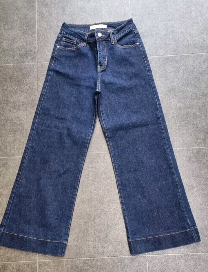 Oraije Women's Wide Leg Blue Jeans Size Small 36