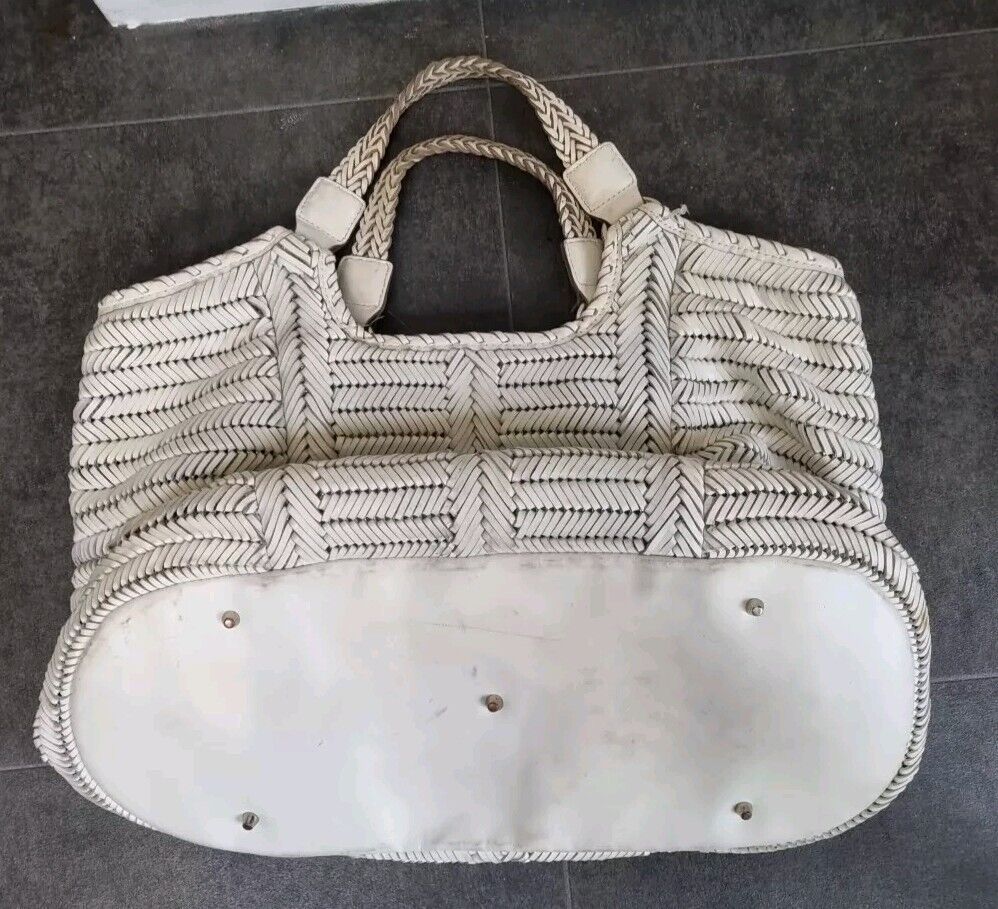 Anya Hindmarch Woven Leather Large Bag In Well Used Condition