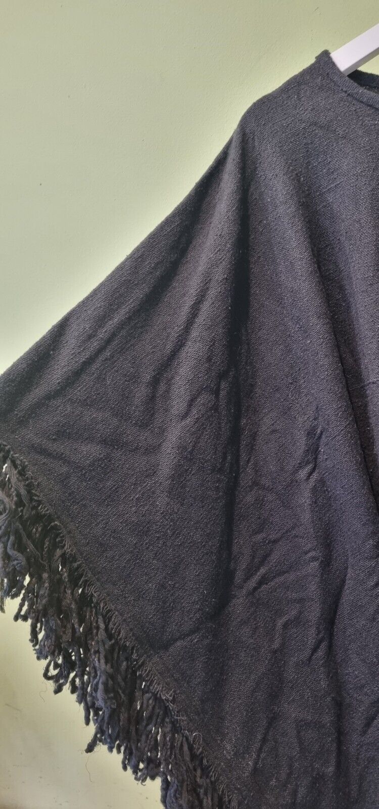 Isabel Marant Women's Black 100% Silk Tassled Poncho Size Small
