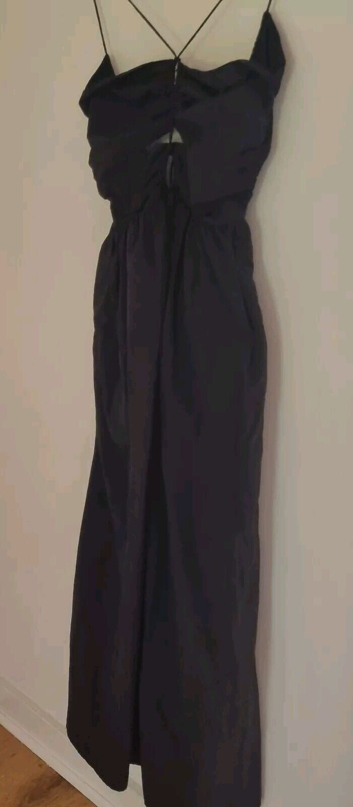 Rails Women's Nylon Black Open Back Dress With Ties Size XXS