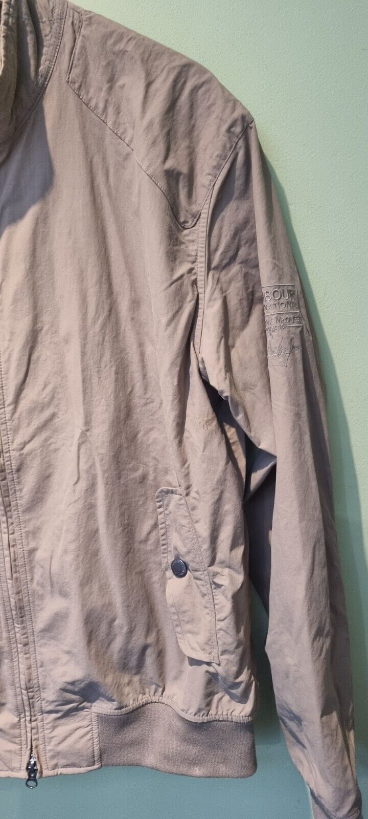 Barbour International Steve McQueen Men's Wax Jacket Tan Large