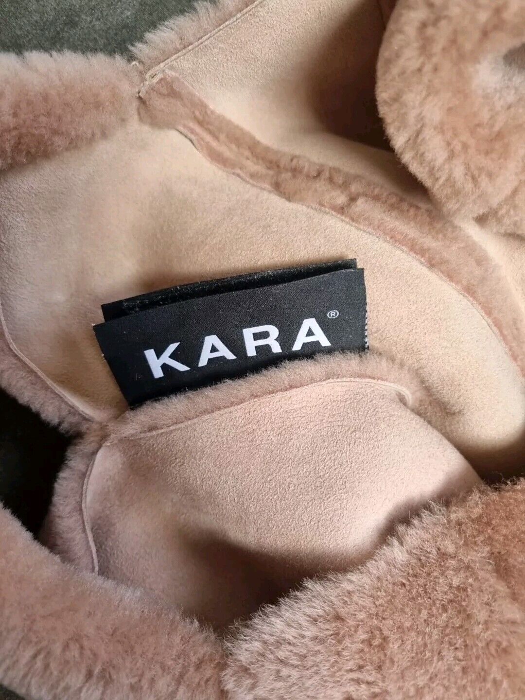 KARA Made In Spain Rose Pink Mini Shopper Leather And Fur Hand Bag