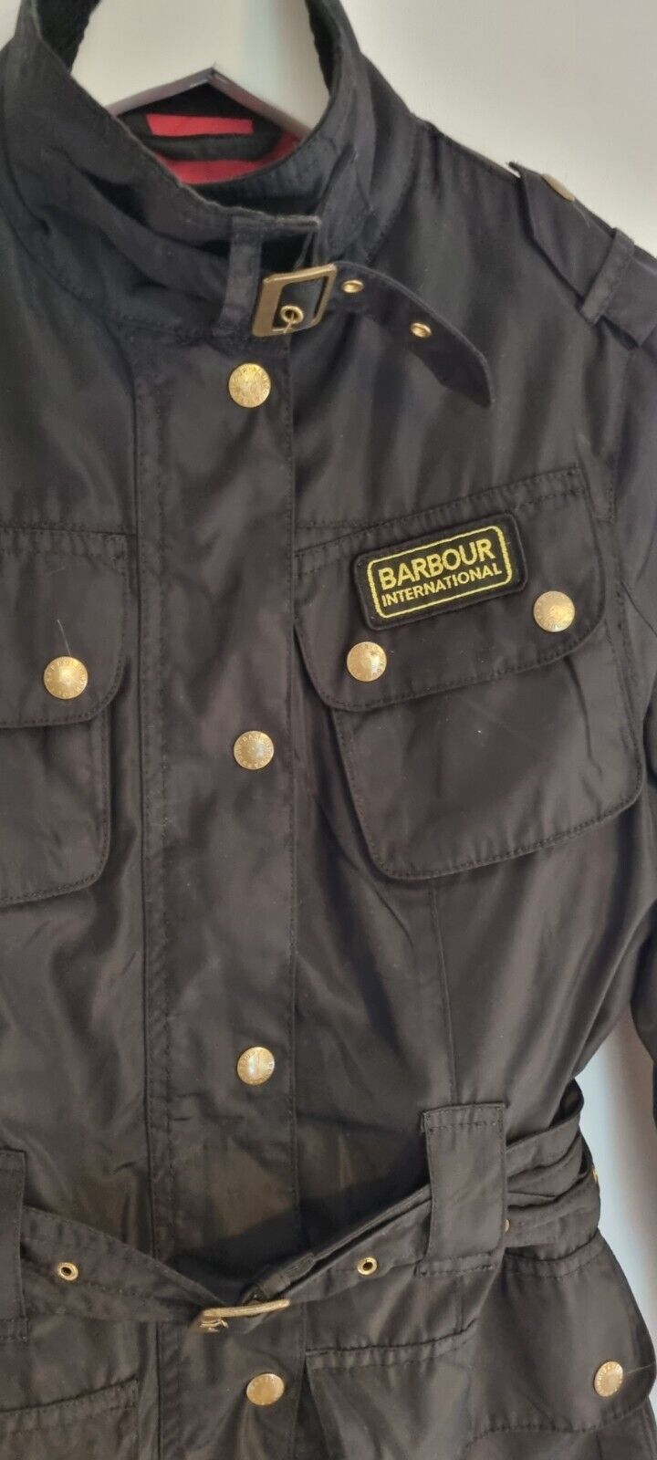 Barbour Womens Black Waterproof And Breathable Jacket With Belt Size 8
