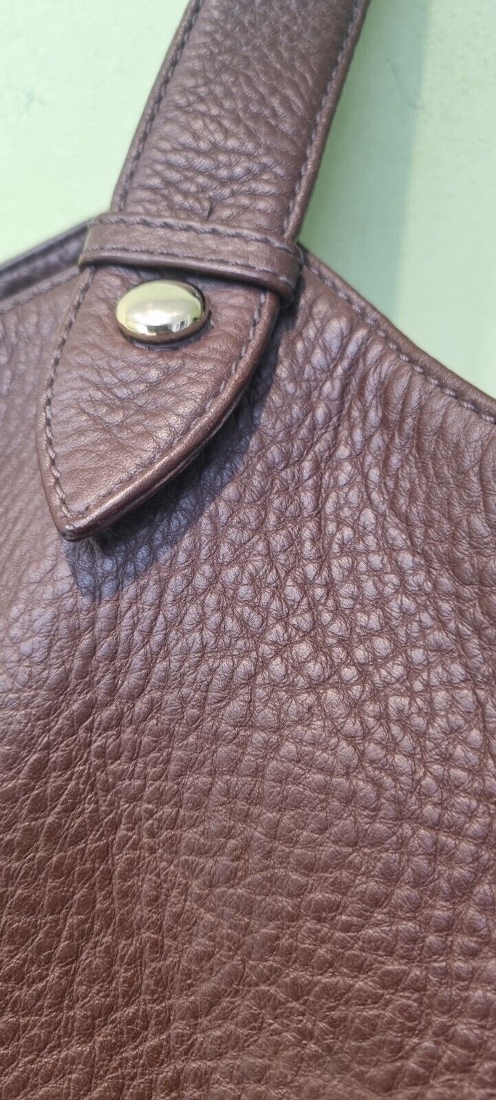 Diane Von Furstenberg Brown Leather Tote Bag With Attached Purse