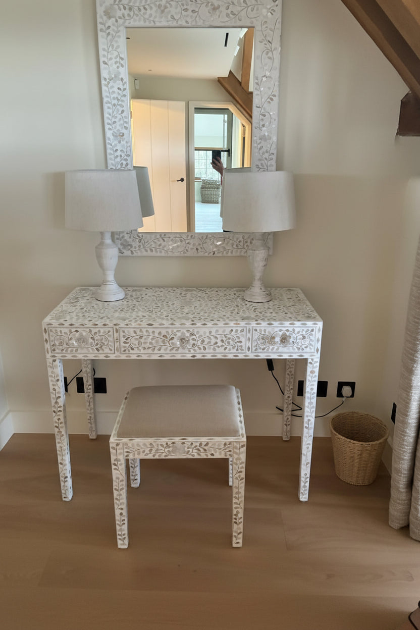Pair of Cream Base Lamps with Beige Shades