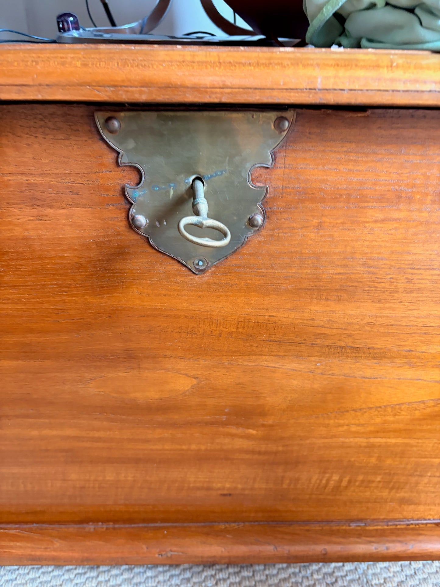 Blanket Box with Brass Key