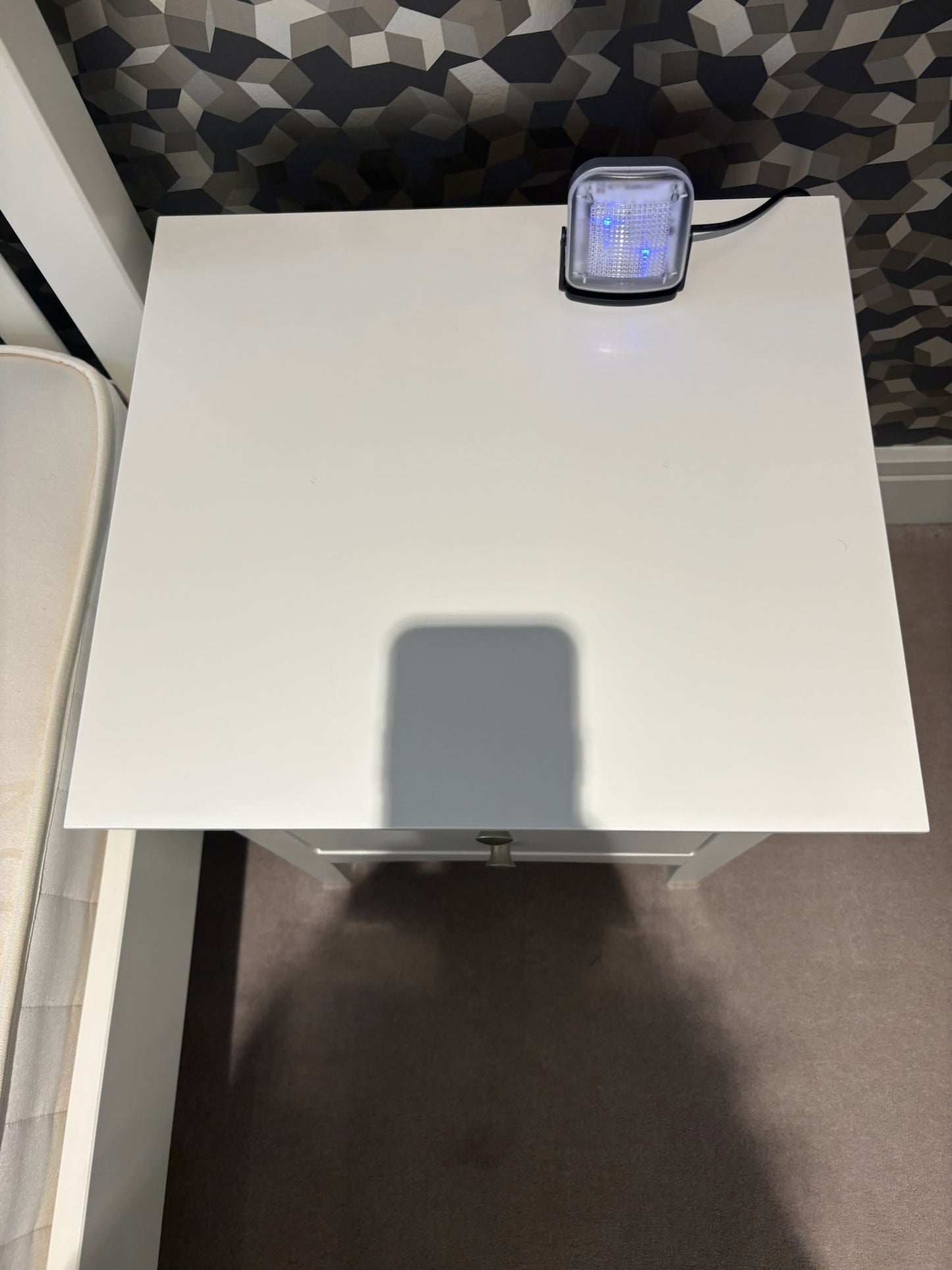 White Bedside Table